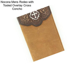 Nocona Mens Rodeo with Tooled Overlay Cross Concho