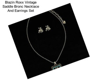 Blazin Roxx Vintage Saddle Bronc Necklace And Earrings Set