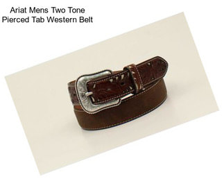 Ariat Mens Two Tone Pierced Tab Western Belt