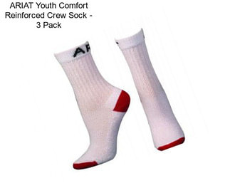 ARIAT Youth Comfort Reinforced Crew Sock - 3 Pack