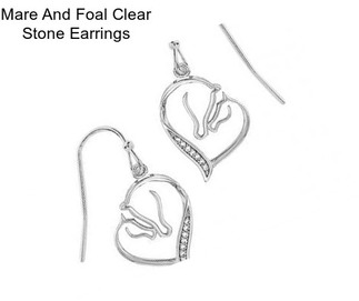 Mare And Foal Clear Stone Earrings