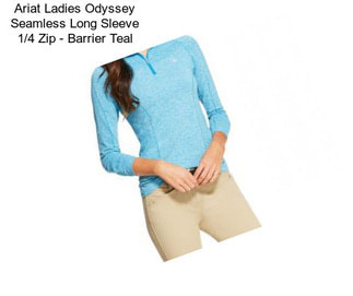 Ariat Ladies Odyssey Seamless Long Sleeve 1/4 Zip - Barrier Teal