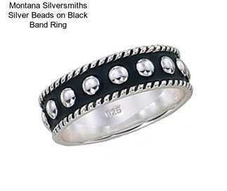 Montana Silversmiths Silver Beads on Black Band Ring