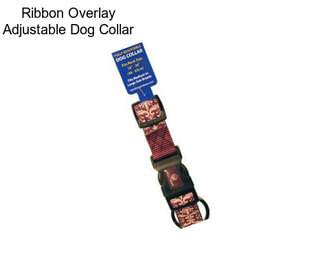 Ribbon Overlay Adjustable Dog Collar