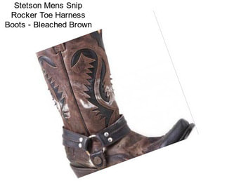 Stetson Mens Snip Rocker Toe Harness Boots - Bleached Brown