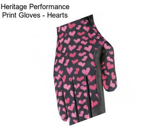 Heritage Performance Print Gloves - Hearts