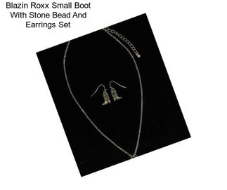 Blazin Roxx Small Boot With Stone Bead And Earrings Set