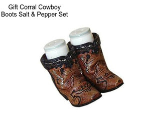 Gift Corral Cowboy Boots Salt & Pepper Set