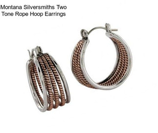 Montana Silversmiths Two Tone Rope Hoop Earrings