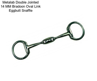 Metalab Double Jointed 14 MM Bradoon Oval Link Eggbutt Snaffle