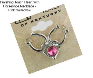 Finishing Touch Heart with Horseshoe Necklace - Pink Swarovski