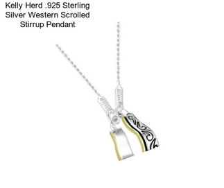 Kelly Herd .925 Sterling Silver Western Scrolled Stirrup Pendant