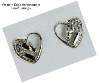 Western Edge Horsehead In Heart Earrings