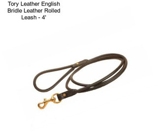 Tory Leather English Bridle Leather Rolled Leash - 4\'