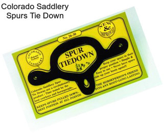 Colorado Saddlery Spurs Tie Down