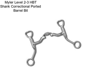 Myler Level 2-3 HBT Shank Correctional Ported Barrel Bit