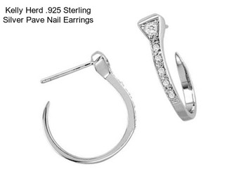 Kelly Herd .925 Sterling Silver Pave Nail Earrings