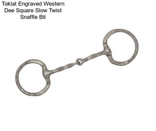 Toklat Engraved Western Dee Square Slow Twist Snaffle Bit