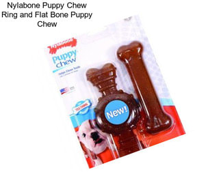 Nylabone Puppy Chew Ring and Flat Bone Puppy Chew