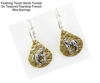 Finishing Touch Horse Turned On Textured Teardrop French Wire Earrings