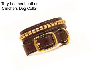 Tory Leather Leather Clinchers Dog Collar