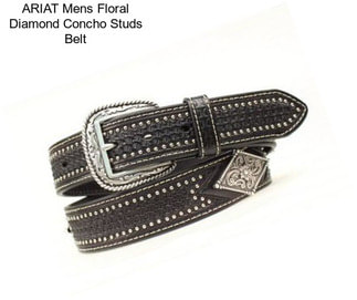 ARIAT Mens Floral Diamond Concho Studs Belt