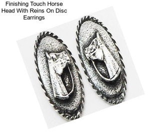 Finishing Touch Horse Head With Reins On Disc Earrings