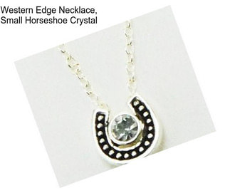 Western Edge Necklace, Small Horseshoe Crystal
