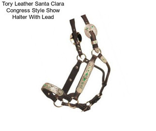 Tory Leather Santa Clara Congress Style Show Halter With Lead