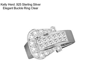 Kelly Herd .925 Sterling Silver Elegant Buckle Ring Clear