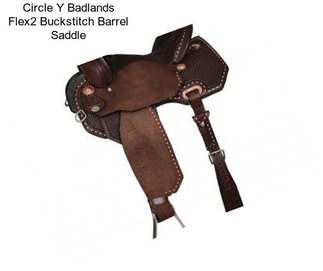 Circle Y Badlands Flex2 Buckstitch Barrel Saddle