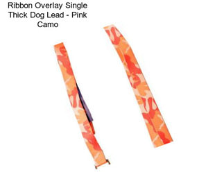 Ribbon Overlay Single Thick Dog Lead - Pink Camo