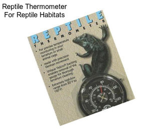 Reptile Thermometer For Reptile Habitats