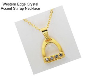 Western Edge Crystal Accent Stirrup Necklace