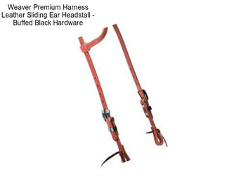 Weaver Premium Harness Leather Sliding Ear Headstall - Buffed Black Hardware