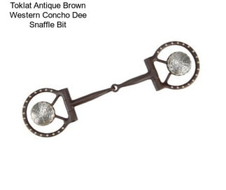 Toklat Antique Brown Western Concho Dee Snaffle Bit