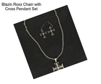 Blazin Roxx Chain with Cross Pendant Set