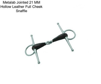 Metalab Jointed 21 MM Hollow Leather Full Cheek Snaffle