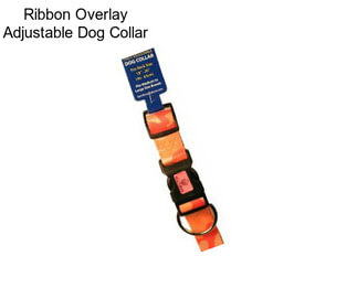 Ribbon Overlay Adjustable Dog Collar