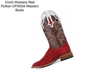 Cinch Womens Red Python CFW534 Western Boots