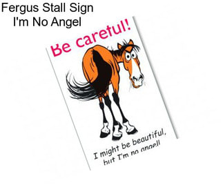 Fergus Stall Sign \