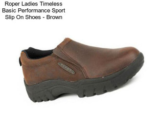 Roper Ladies Timeless Basic Performance Sport Slip On Shoes - Brown