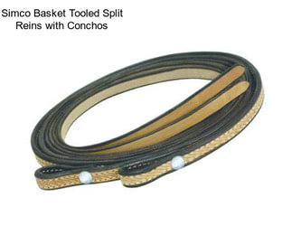 Simco Basket Tooled Split Reins with Conchos