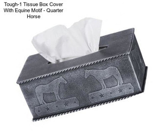 Tough-1 Tissue Box Cover With Equine Motif - Quarter Horse