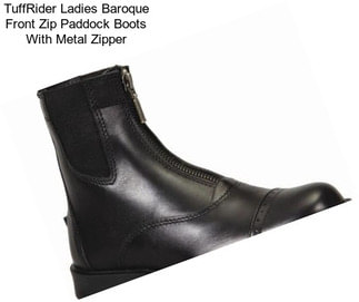 TuffRider Ladies Baroque Front Zip Paddock Boots With Metal Zipper