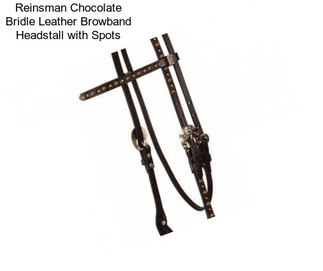 Reinsman Chocolate Bridle Leather Browband Headstall with Spots