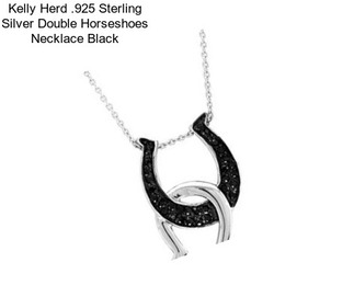Kelly Herd .925 Sterling Silver Double Horseshoes Necklace Black