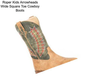 Roper Kids Arrowheads Wide Square Toe Cowboy Boots