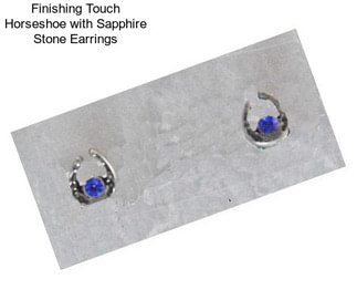 Finishing Touch Horseshoe with Sapphire Stone Earrings