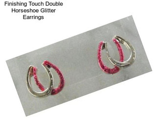 Finishing Touch Double Horseshoe Glitter Earrings